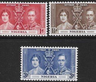 1937  Nigeria SG.46-8  Coronation  set 3 values U/M (MNH)