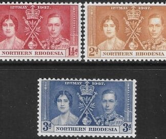1937  Northern Rhodesia   SG.22-4  Coronation set 3 values U/M (MNH)