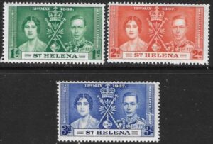1937 St.Helena SG.128-30 Coronation set 3 values U/M (MNH)
