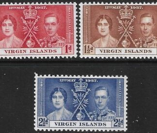 1937  Virgin Is.   SG.107-9  Coronation set 3 values U/M (MNH)