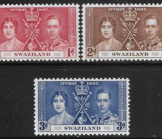 1937 Swaziland   SG.25-7  Coronation set 3 values U/M (MNH)