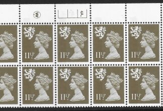 S 36 Scotland  11½p drab LB cyld 4A4B dot phos 1A  Waddington  U/M (MNH)
