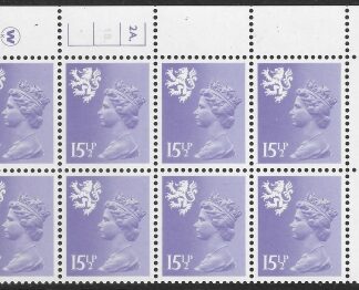 S 41 Scotland  15½p  phos. pale violet.  cyld 2A1B dot   Waddington  U/M (MNH)
