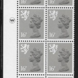 S 42  Scotland  16p drab  Type II  phos   cyld 1A1B dot   Waddington  U/M (MNH)