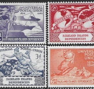 1949 Falkland  Is. Dependencies. SG. D31-3  Universal Postal Union set 4 values U/M (MNH)