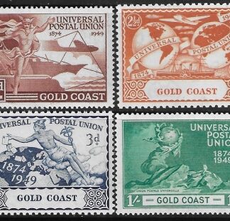 1949 Gold Coast. SG.149-52  Universal Postal Union set 4 values U/M (MNH)