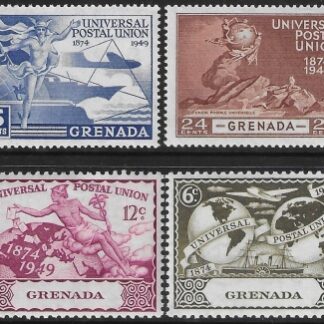 1949 Grenada. SG.149-52  Universal Postal Union set 4 values U/M (MNH)
