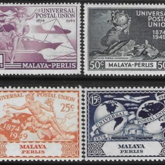 1949 Malaya-Perlis  SG.3-6  Universal Postal Union set 4 values U/M (MNH)