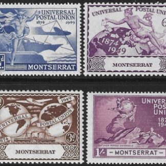 1949 Monserrat  SG.117-20  Universal Postal Union set 4 values U/M (MNH)