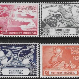 1949 Northern Rhodesia  SG.50-3  Universal Postal Union set 4 values U/M (MNH)