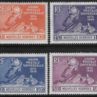1949 New Hebrides  SG. F77-80  Universal Postal Union  set 4 values U/M (MNH)