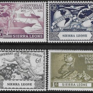 1949  Sierra Leone SG.205-8  Universal Postal Union  set 4 values U/M (MNH)