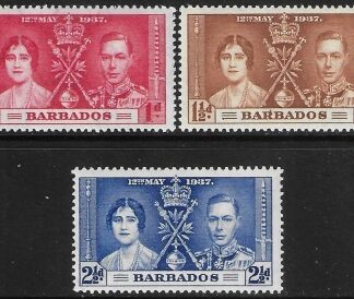1937  Barbados  SG.245-7  Coronation set 3 values U/M (MNH)