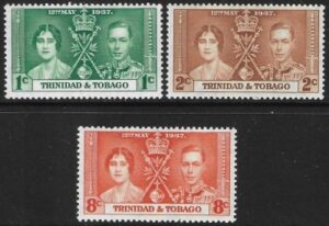1937 Trinidad & Tobago SG.243-5 Coronation set 3 values U/M (MNH)