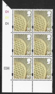 NI130  90p vase 2B    cyld. D1D1D1 phos D1  DeLaRue U/M (MNH)