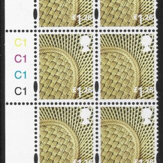 NI113  £1.28p vase 2B    cyld. C1C1C1C1 phos C1 grid R1C1  Cartor U/M (MNH)