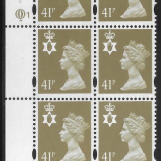 NI76  41p grey-brown 2B    cyld. Q1Q1   Questa U/M (MNH)