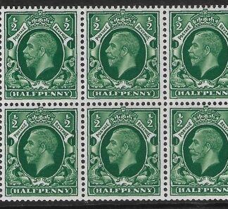 NB21 (SG.439c) ½d green  cylinder E6 dot perf B4A(I) unmounted mint. (MNH) (trimmed perfs)