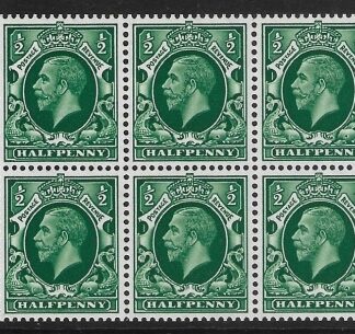 NB21 (SG.439c) ½d green  cylinder E4 dot perf B4A(I) unmounted mint. (MNH) (trimmed perfs)