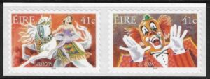 2002 Ireland  SG.1539-40  Europa - Circus  self adhesive set 2 values U/M (MNH)