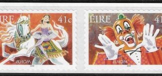 2002 Ireland  SG.1539-40  Europa - Circus  self adhesive set 2 values U/M (MNH)