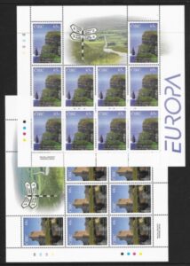 2004 Ireland  SG.1649-50  Europa - Holidays Sheetlets of 10 U/M (MNH)