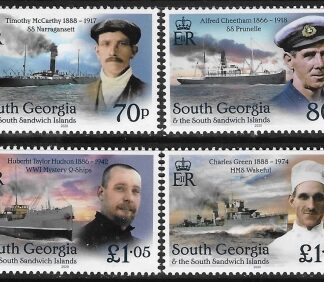 2020  South Georgia  SG.763-6   Shackletons Unsung Heroes.  set 4 values U/M (MNH)
