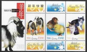 2003  Ireland  MS.1570 Chinese New Year. Year of The Goat. mini sheet U/M (MNH)