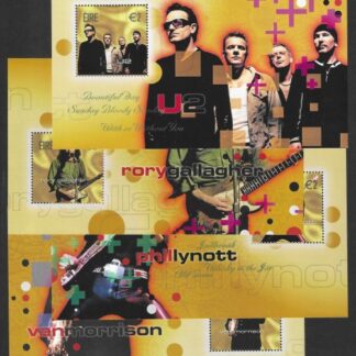 2002  Ireland  MS.1559  Irish Rock Legends. mini sheets set 4 U/M (MNH)