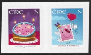 2007  Ireland  SG.1826-7  Greetings stamps self adhesive. 2 values U/M (MNH)