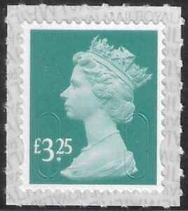 U2968a £3.25 dull blue green M21L SBP s/L Walsall (ISP) U/M (MNH)