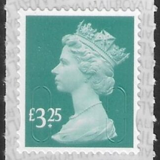 U2968a £3.25  dull blue green M21L  SBP s/L  Walsall (ISP) U/M (MNH)