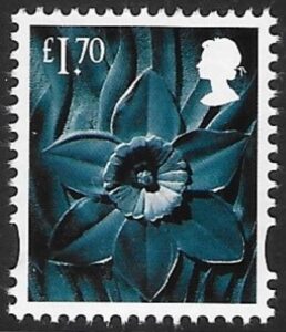W161  £1.70  daffodil   (revised typeface) ISP  U/M (MNH)