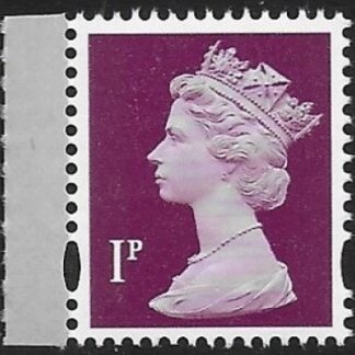 Y1667  1p 2B  crimson. blue fluor  ex DY21  ISP Walsall  U/M (MNH)