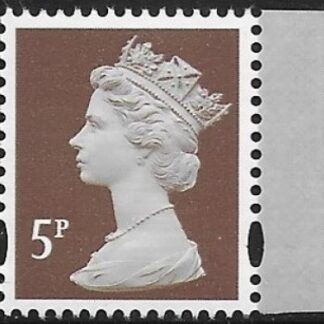 Y1670  5p  2B  dull red-brown blue fluor ex  DY21 . ISP Walsall U/M (MNH)
