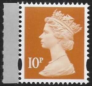 Y1676  10p 2B dull orange blue fluor ex DY21  ISP Walsall   U/M (MNH)