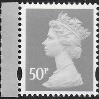 Y1727  50p 2B  grey. blue fluor.  ex  DY21  ISP Walsall  U/M (MNH)