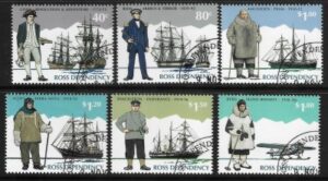 1995 Ross Dependency SG.32-7 Antarctic Explorers set 6 values Fine Used