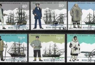 1995 Ross Dependency SG.32-7  Antarctic Explorers set 6 values Fine Used
