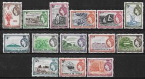 1954 Tristan Da Cunha. SG.14-27 QEII definitives set of 14 values U/M (MNH)