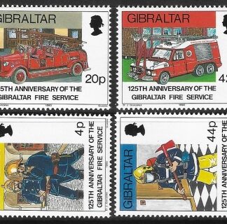 1990 Gibraltar SG.630-4  Gibraltar Fire Service set 4 values U/M (MNH)