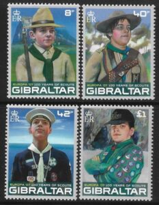 2007 Gibraltar SG.1212-5 Scouting set 4 values U/M (MNH)