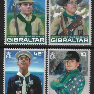 2007 Gibraltar  SG.1212-5 Scouting set 4 values U/M (MNH)