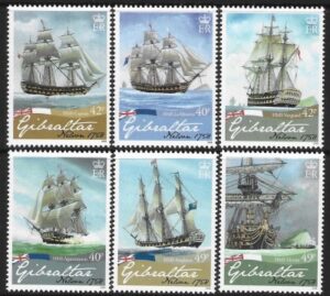 2008 Gibraltar SG.1268-73 250th Anniv. Lord Nelson set 6 values U/M (MNH)