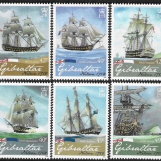 2008 Gibraltar  SG.1268-73   250th Anniv.  Lord Nelson  set 6 values U/M (MNH)