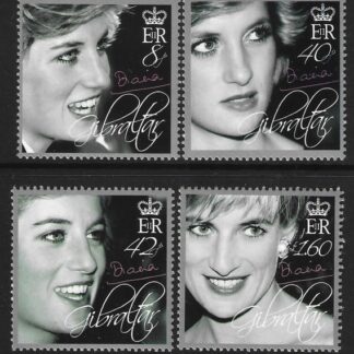2007 Gibraltar SG.1202-5  10th Anniv Death of Diana Pricess of Wales. set 4 U/M (MNH)