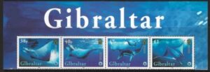 2006 Gibraltar SG.1152a (1152-5)Endangered Species strip of 4 U/M (MNH)