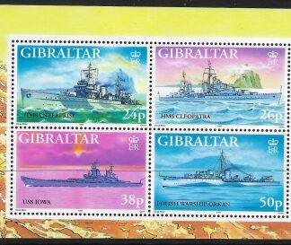 1997  Gibraltar  MS.809  H.M.S. Enterprise mini sheet  U/M (MNH)