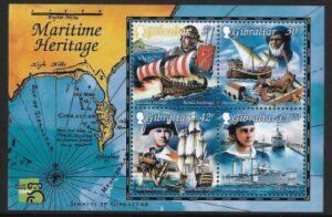 1999 Gibraltar MS.876 Maritime Heritage mini sheet. U/M (MNH)