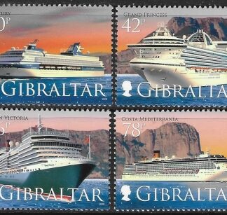2008  Gibraltar  SG.1286-9  Cruise Ships series 4  set 4 values U/M (MNH)